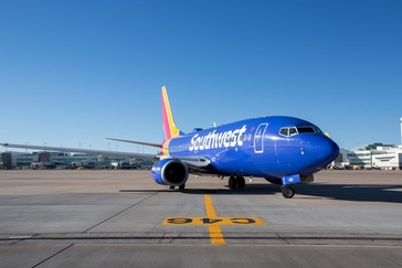 Southwest Airlines aircraft exterior with Heart Livery.
